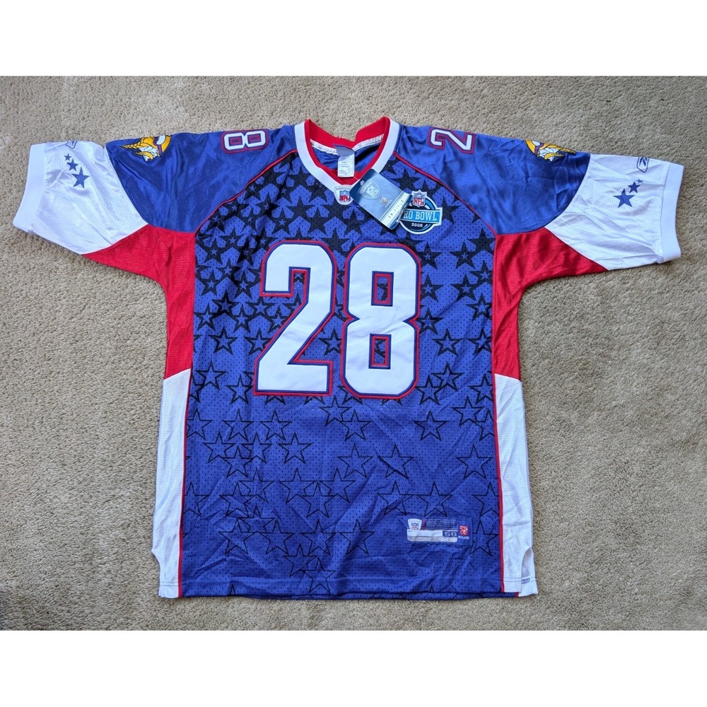 READ Adrian Peterson‎ 2008 Pro Bowl Jersey NWT Mens 56 Reebok Y2K Vikings